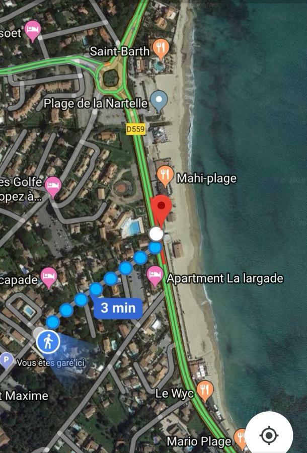 Appartement Sainte-Maxime, Plage De La Nartelle Esterno foto